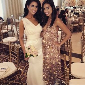 Cream bridesmaid dress